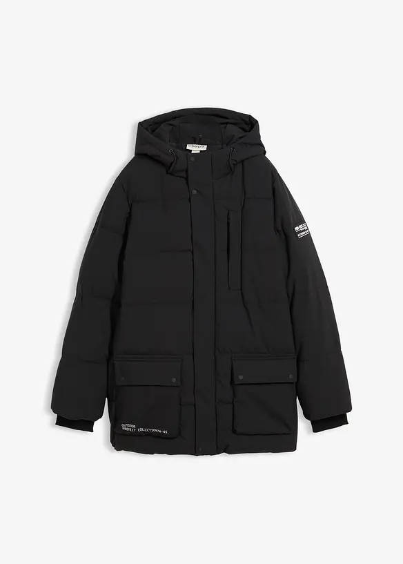 Parka matelassée à capuche et détails sportifs, bonprix