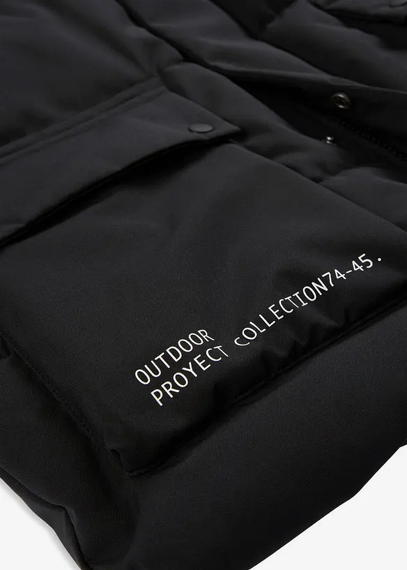 Parka matelassée à capuche et détails sportifs, bonprix