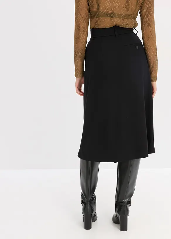Jupe midi en viscose mélangée, bonprix