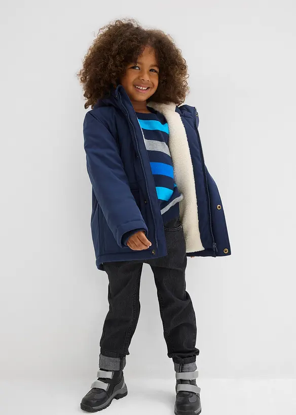 Parka d’hiver déperlante avec doublure en sherpa, bonprix