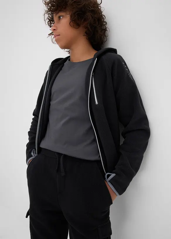 Pantalon cargo doublé sherpa, Regular, bonprix