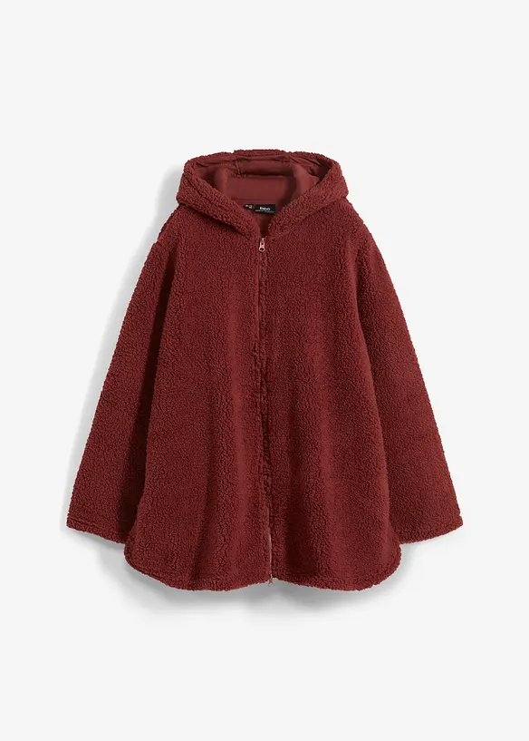 Veste en sherpa coupe trap&egrave;ze avec fentes lat&eacute;rales, bonprix