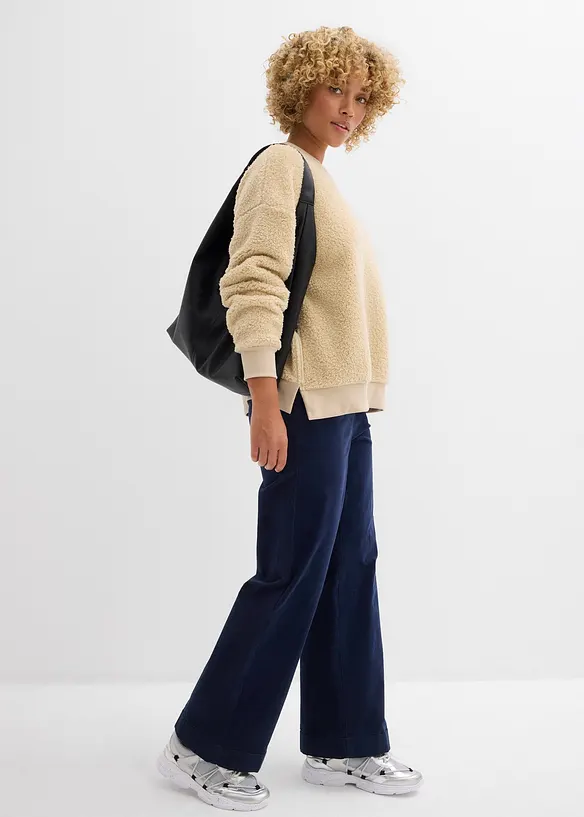 Pull en maille sherpa, bonprix