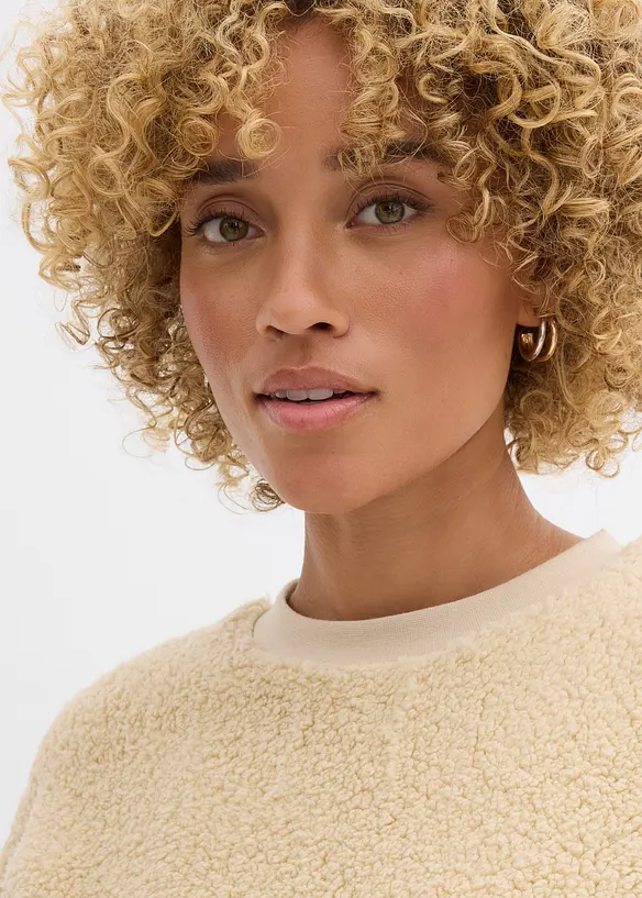 Pull en maille sherpa, bonprix