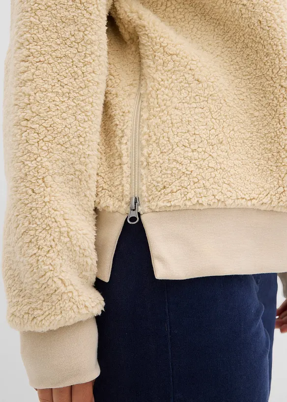 Pull en maille sherpa, bonprix