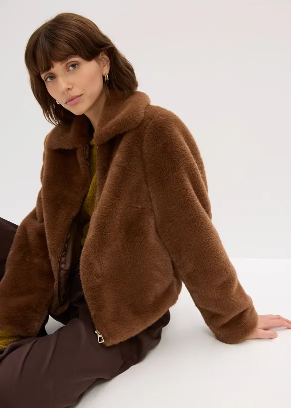 Veste en peluche, bonprix