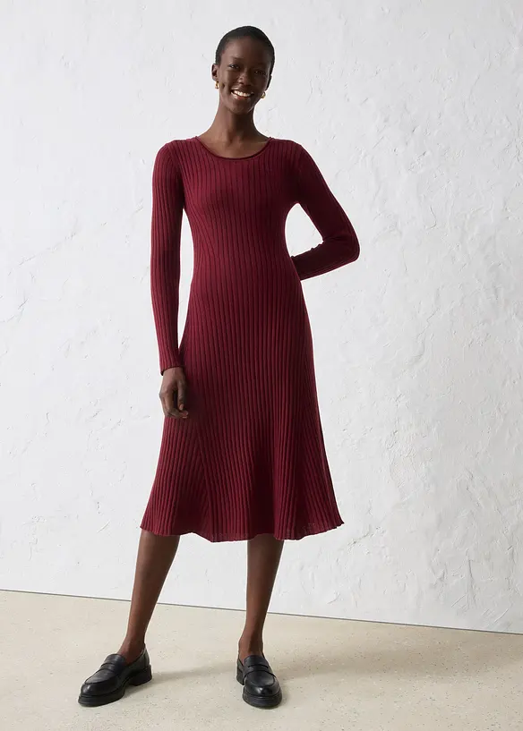 Robe pull en laine mérinos, bonprix