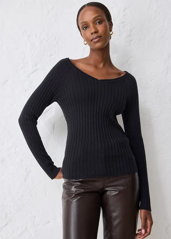 Pull en fine maille de laine mérinos, bonprix