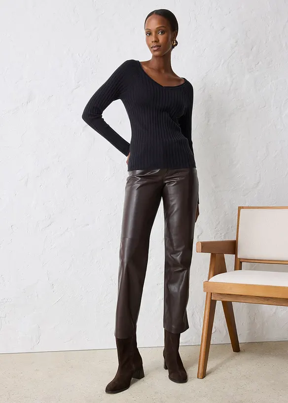 Pull en fine maille de laine mérinos, bonprix