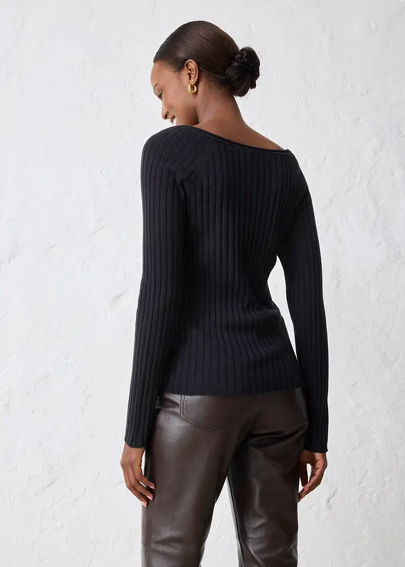 Pull en fine maille de laine mérinos, bonprix