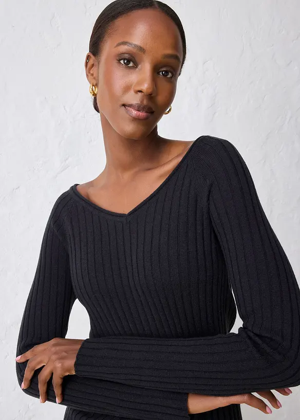 Pull en fine maille de laine mérinos, bonprix