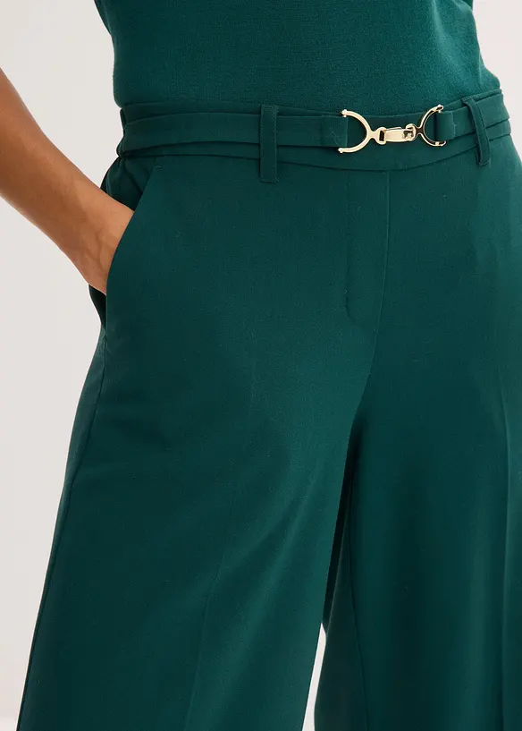 Pantalon large avec ceinture décorative, bonprix