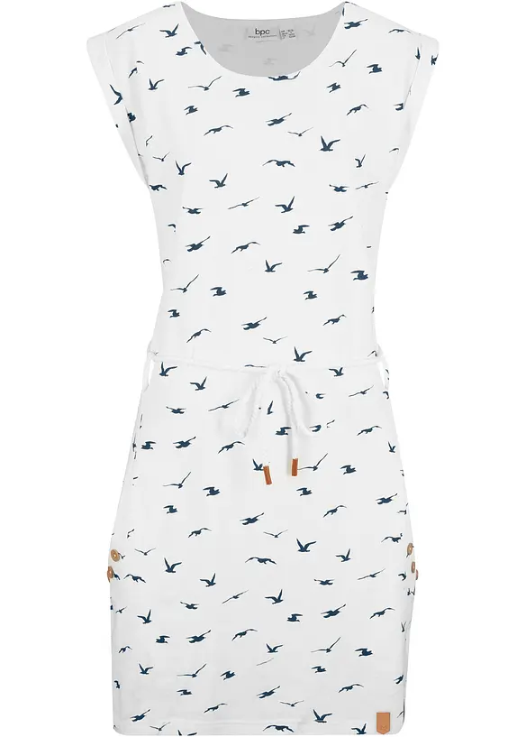 Robe en jersey imprimé à manches papillon, bonprix