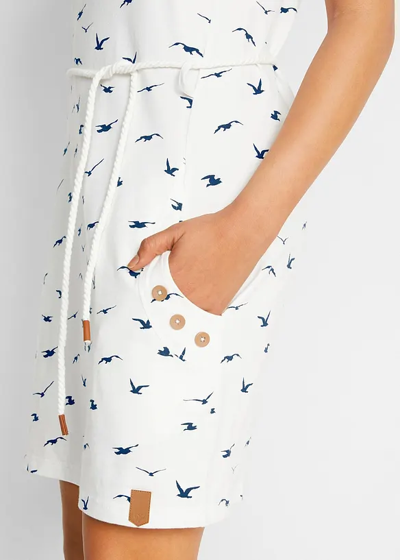 Robe en jersey imprimé à manches papillon, bonprix