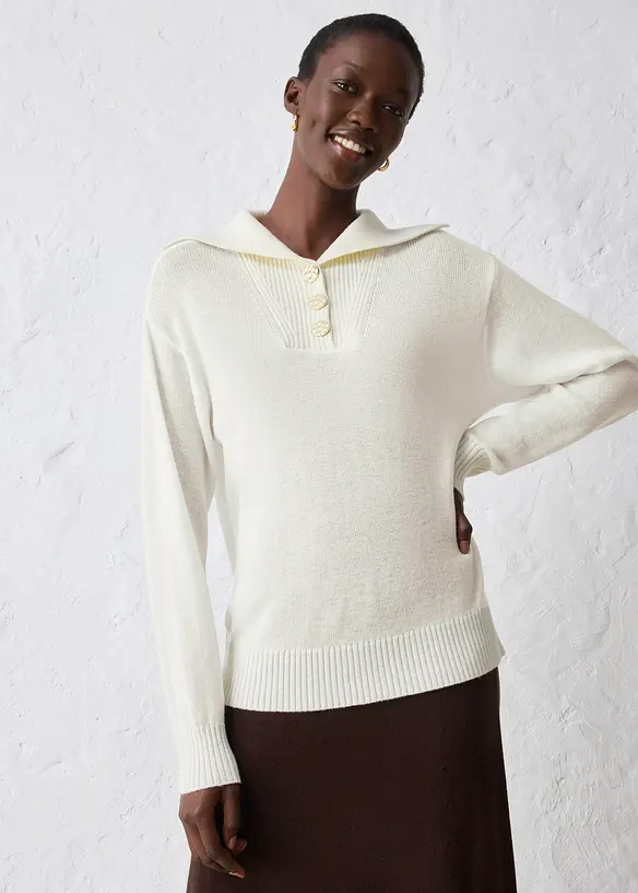 Pull camionneur en laine mérinos, bonprix