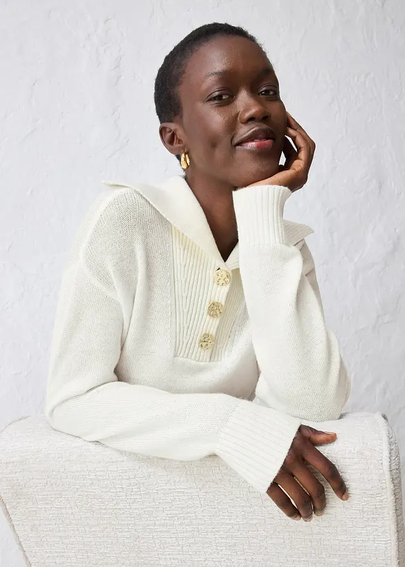 Pull camionneur en laine mérinos, bonprix