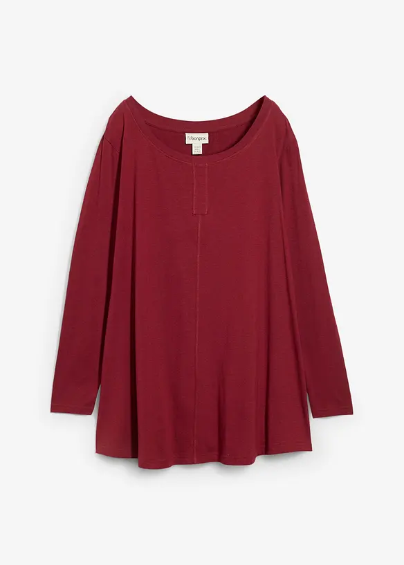 T-shirt manches longues en coton et viscose, bonprix