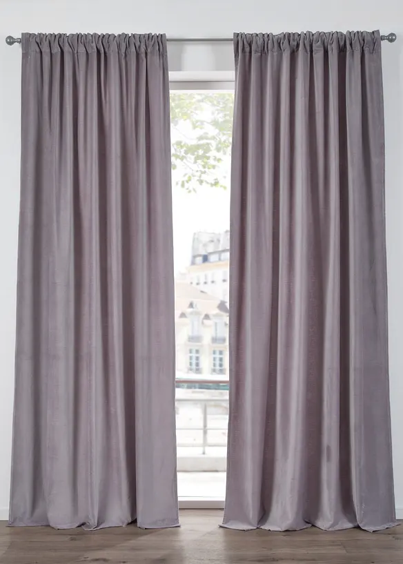 Rideau en velours de coton (1 pce), bonprix