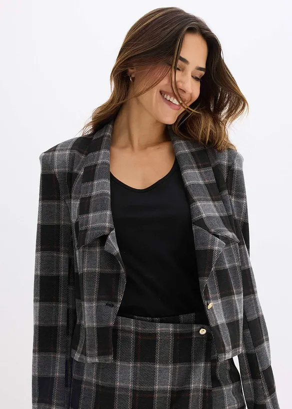 Blazer court avec bouton décoratif, bonprix