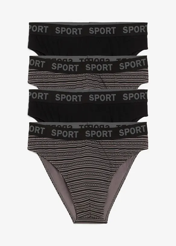 Lot de 4 slips coton, bonprix