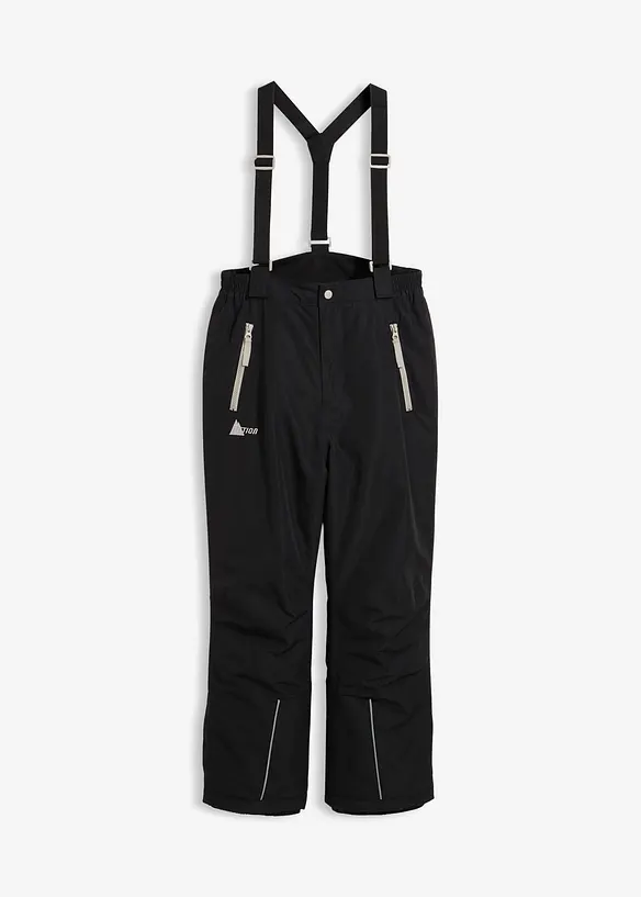 Pantalon de ski imperméable à bretelles et détails réfléchissants, bonprix
