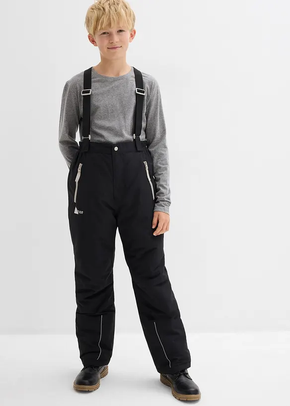 Pantalon de ski imperméable à bretelles et détails réfléchissants, bonprix