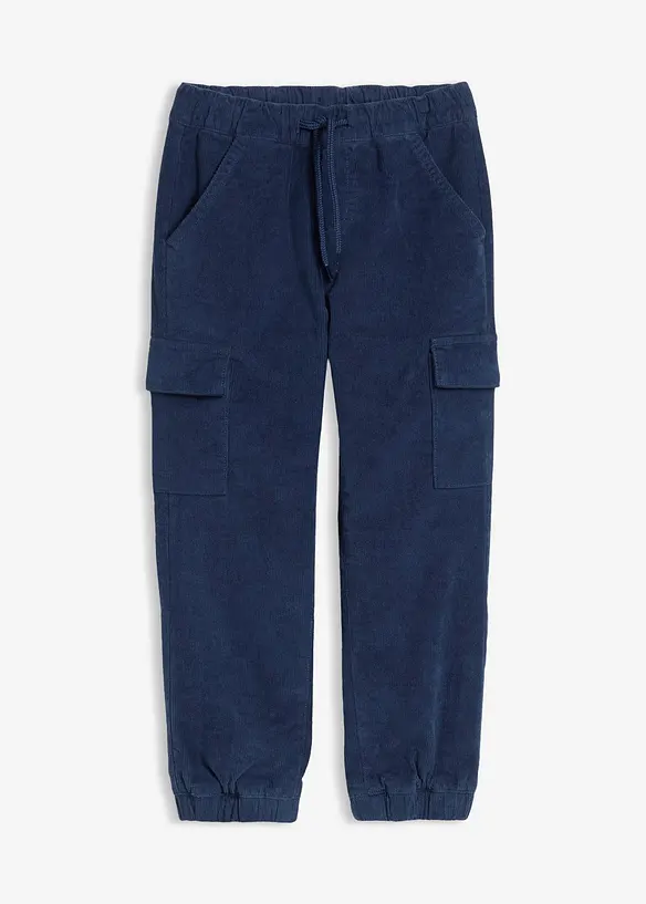 Pantalon cargo chaud en velours côtelé avec doublure jersey, bonprix