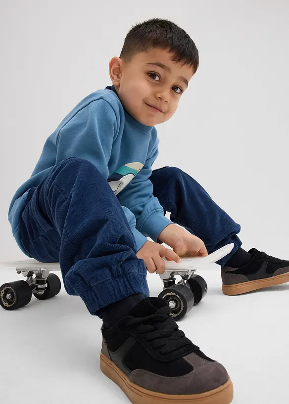 Pantalon cargo chaud en velours côtelé avec doublure jersey, bonprix