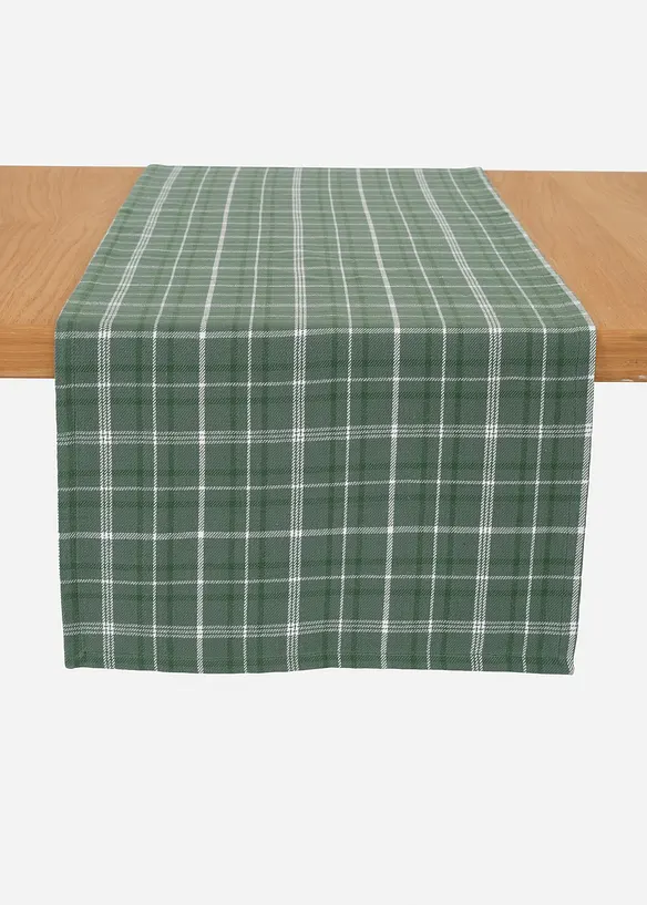 Chemin de table en coton à carreaux, bonprix