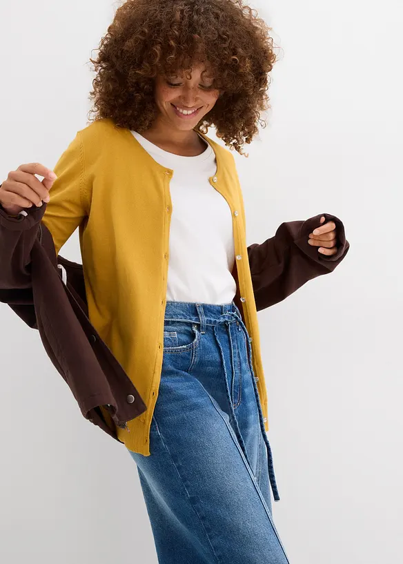 Gilet ajusté en fine maille, bonprix