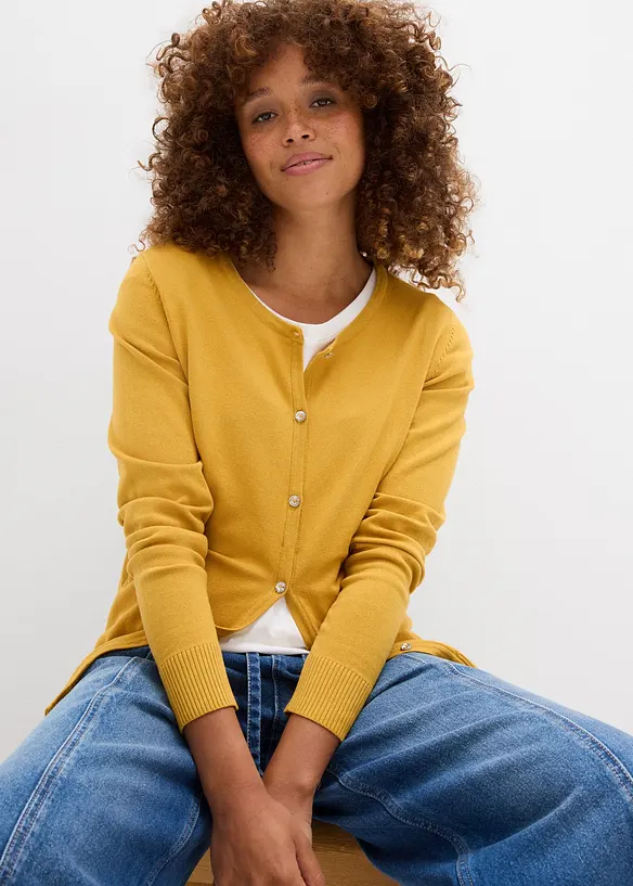 Gilet ajusté en fine maille, bonprix