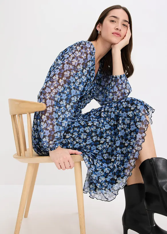 Robe midi en mesh, bonprix