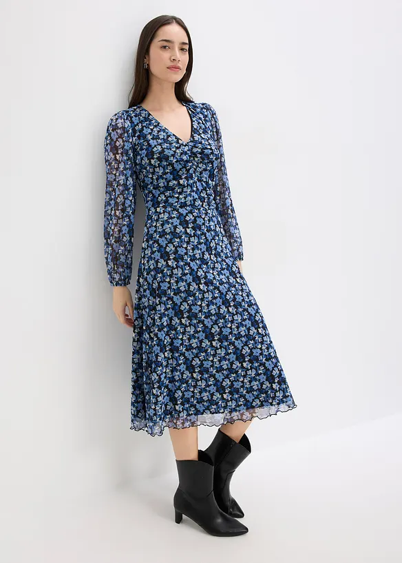 Robe midi en mesh, bonprix