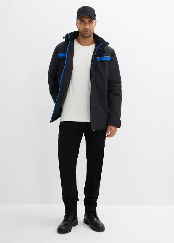 Parka imperméable en matière technique à capuche amovible, bonprix