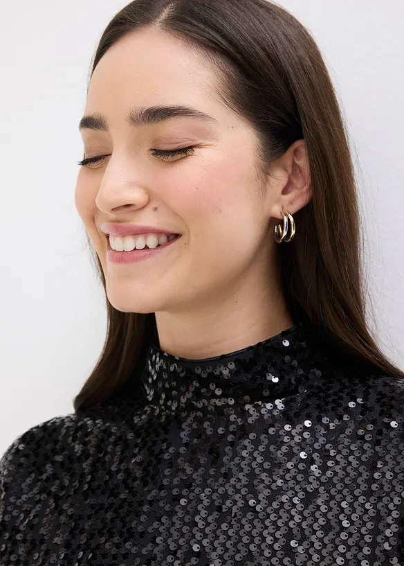 Top à paillettes, bonprix