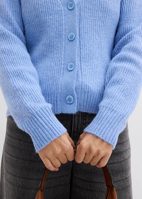 Gilet en maille côtelée, bonprix