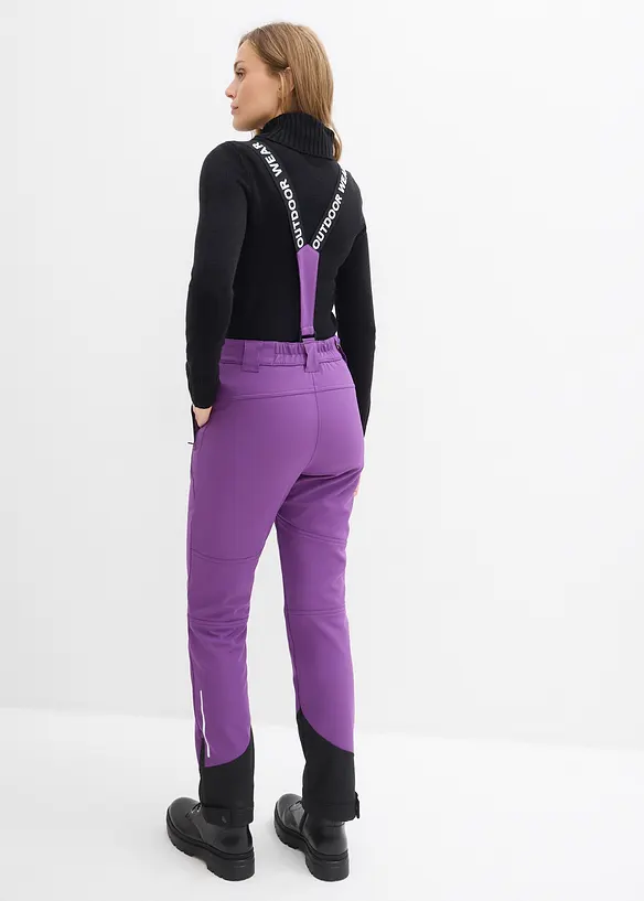 Pantalon technique en softshell extensible et déperlant, bonprix