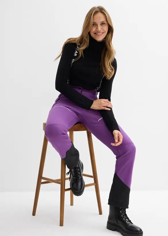 Pantalon technique en softshell extensible et déperlant, bonprix