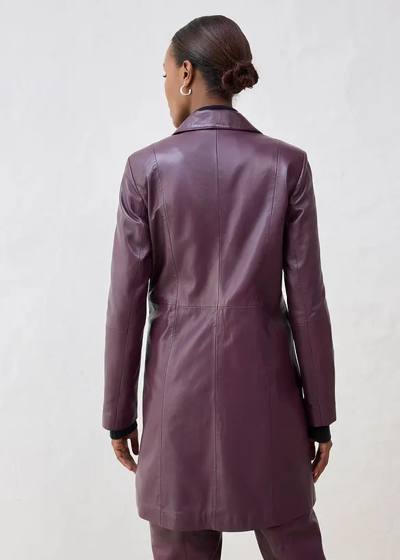 Manteau court en cuir d’agneau nappa, bonprix