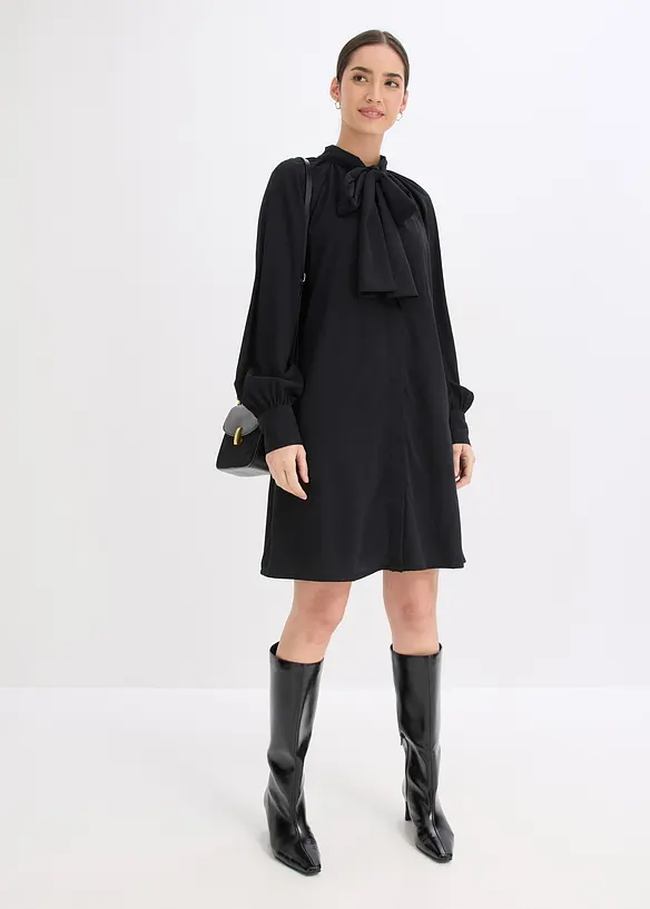 Robe-chemise à col lavallière, bonprix