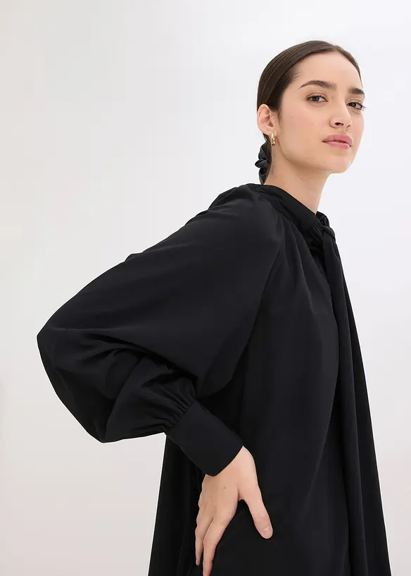 Robe-chemise à col lavallière, bonprix