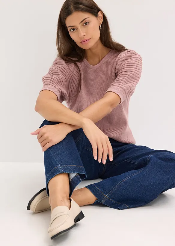 Pull à manches ballon, bonprix