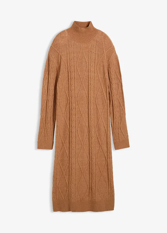 Robe en maille à motif torsadé, bonprix