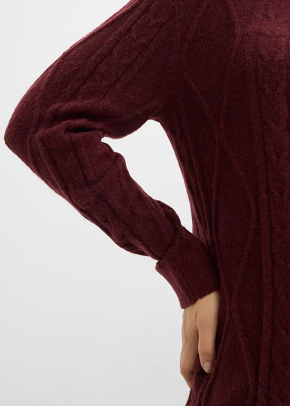 Robe en maille à motif torsadé, bonprix