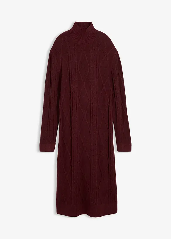 Robe en maille à motif torsadé, bonprix