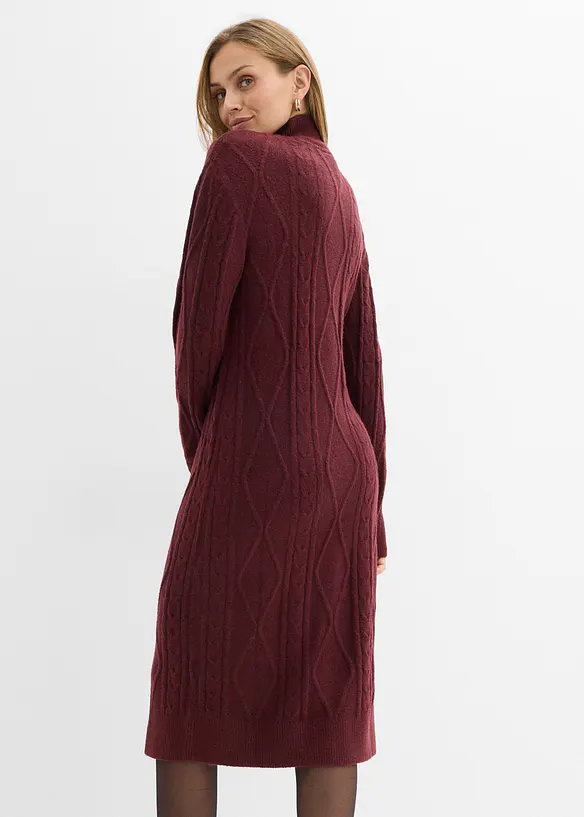 Robe en maille à motif torsadé, bonprix