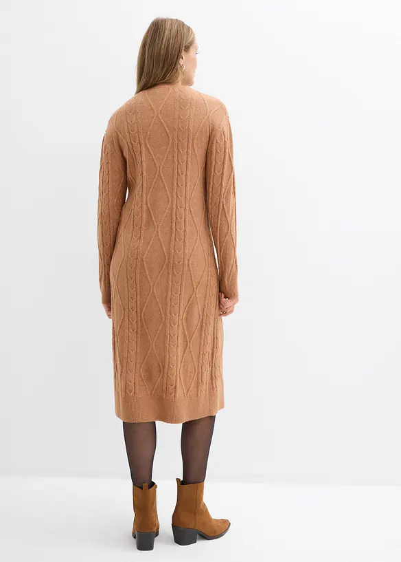 Robe en maille à motif torsadé, bonprix