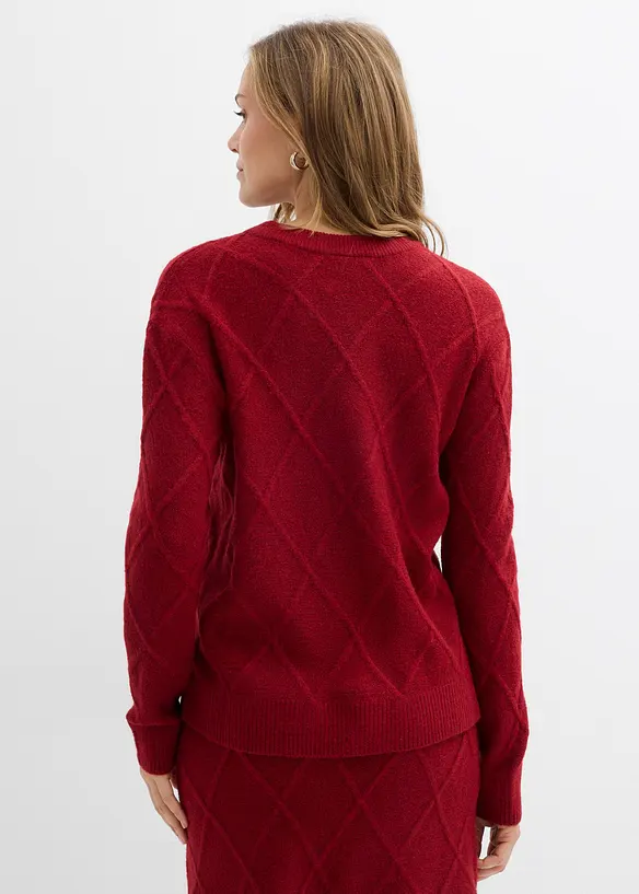 Pull oversize en maille torsadée, bonprix