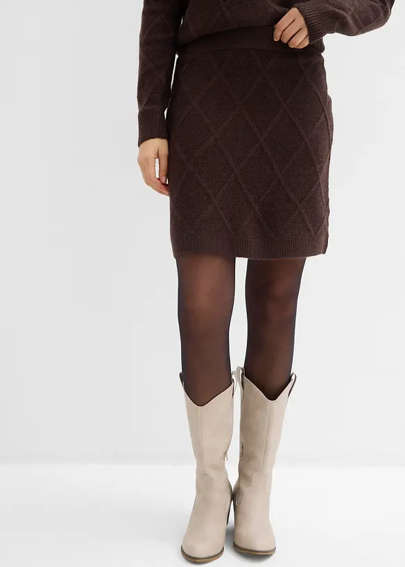 Jupe en maille torsadée, bonprix