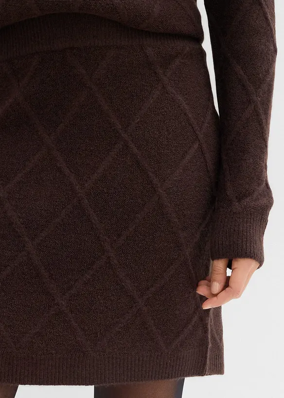 Jupe en maille torsadée, bonprix